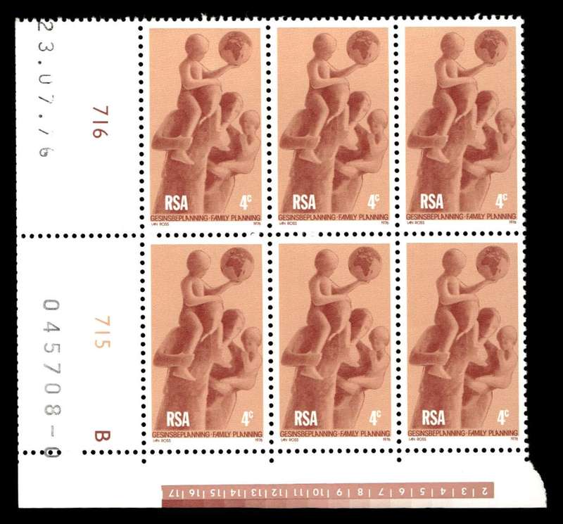 RSA 1976/07/23 Family Planning 4c Cyl No 716 715B