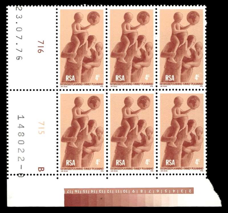 RSA 1976/07/23 Family Planning 4c Cyl No 716 715B