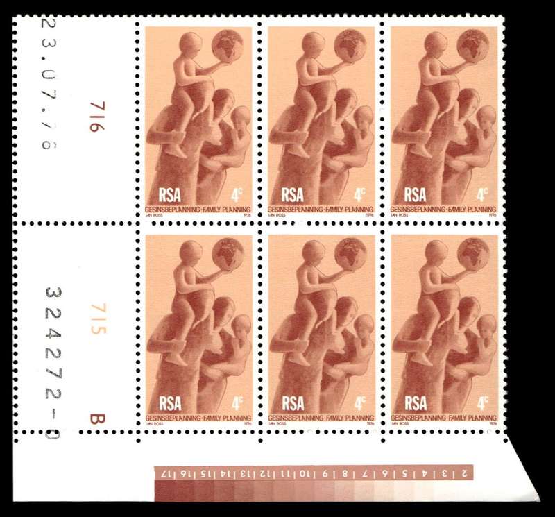 RSA 1976/07/23 Family Planning 4c Cyl No 716 715B