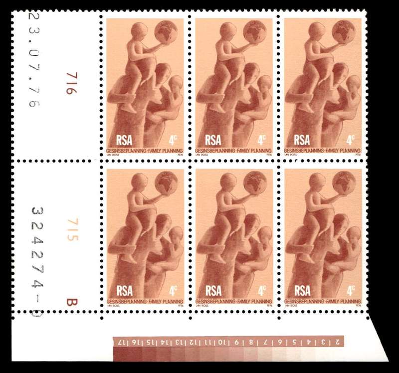 RSA 1976/07/23 Family Planning 4c Cyl No 716 715B