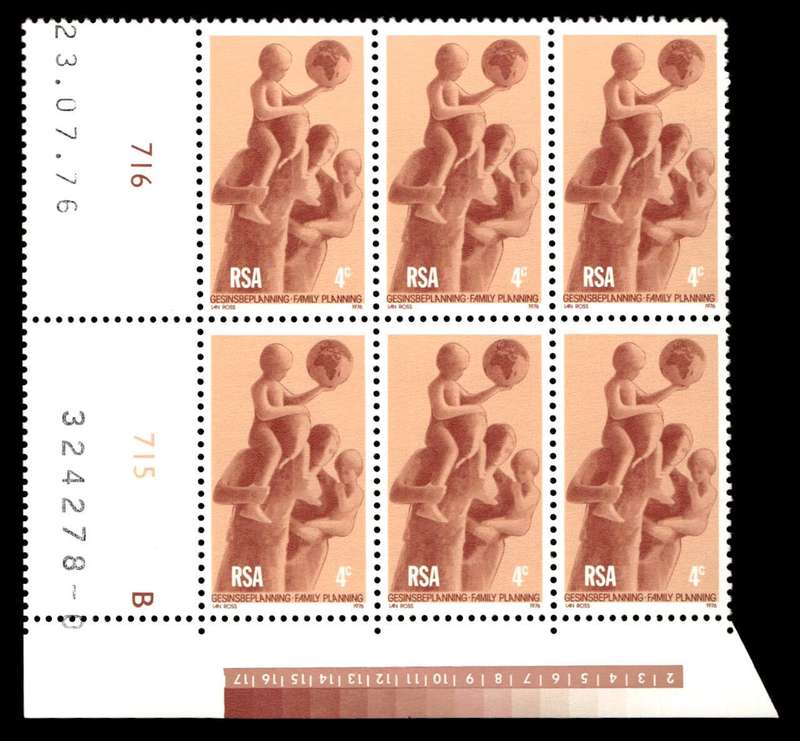 RSA 1976/07/23 Family Planning 4c Cyl No 716 715B