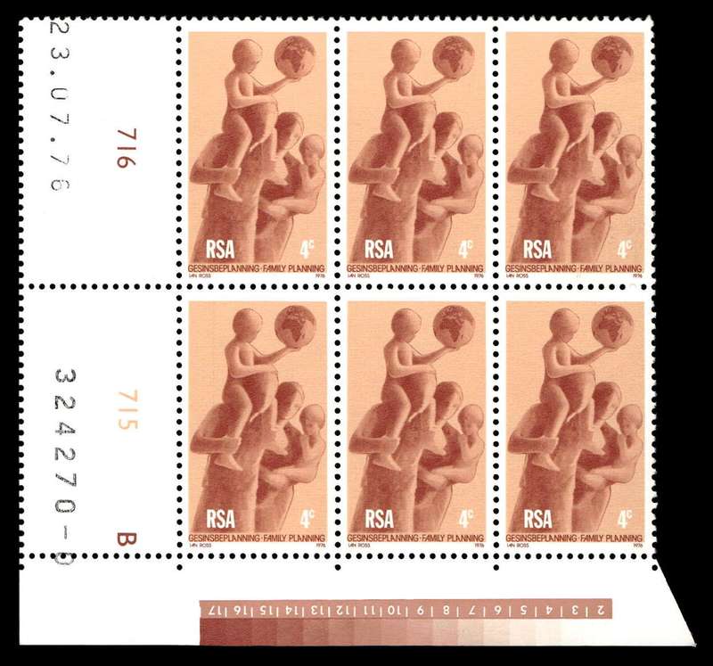 RSA 1976/07/23 Family Planning 4c Cyl No 716 715B