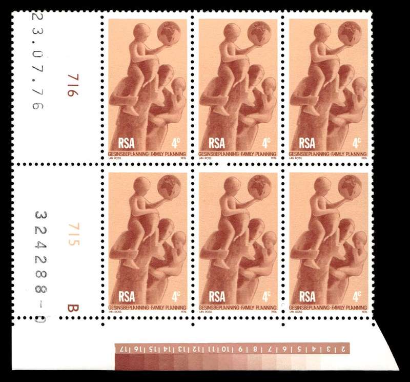 RSA 1976/07/23 Family Planning 4c Cyl No 716 715B