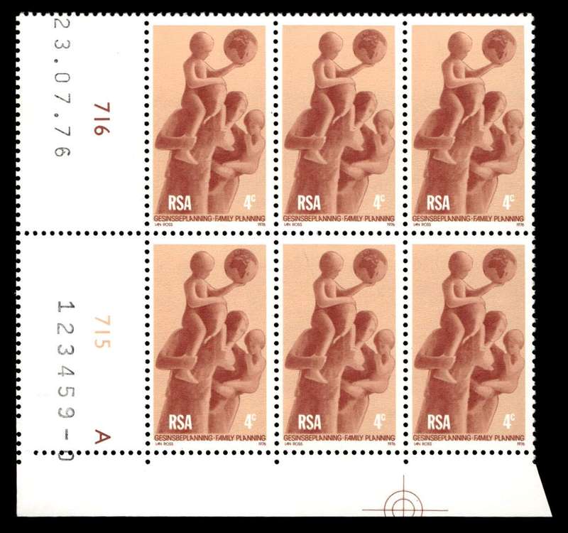 RSA 1976/07/23 Family Planning 4c Cyl No 716 715A