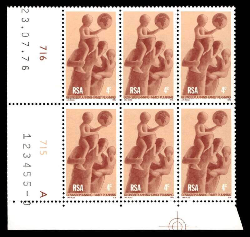 RSA 1976/07/23 Family Planning 4c Cyl No 716 715A
