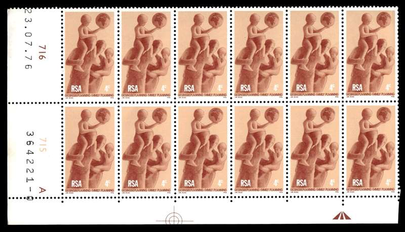 RSA 1976/07/23 Family Planning 4c Cyl No 716 715A