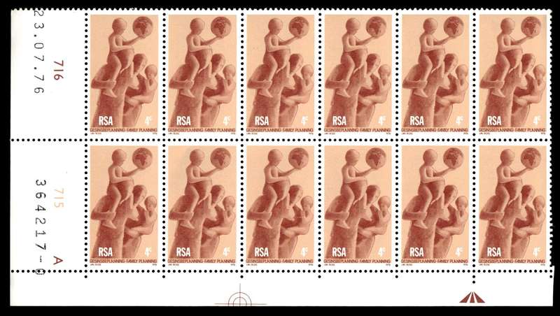 RSA 1976/07/23 Family Planning 4c Cyl No 716 715A