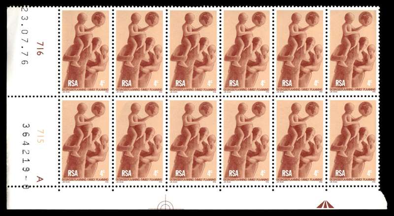RSA 1976/07/23 Family Planning 4c Cyl No 716 715A