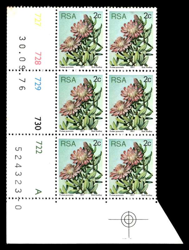 RSA 1976/09/30 3rd Definitive Issue 2c Cyl No 727 728 729 730 722 A