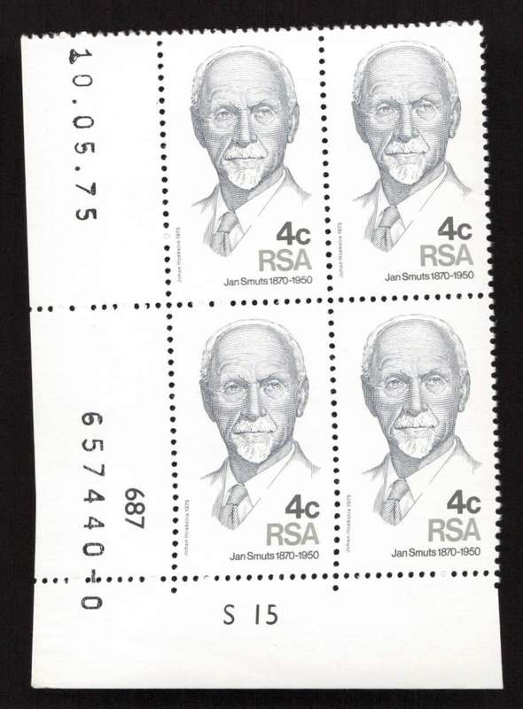 RSA 1975/05/10 105th Anniversary of Birth of Jan Smuts Control Blocks