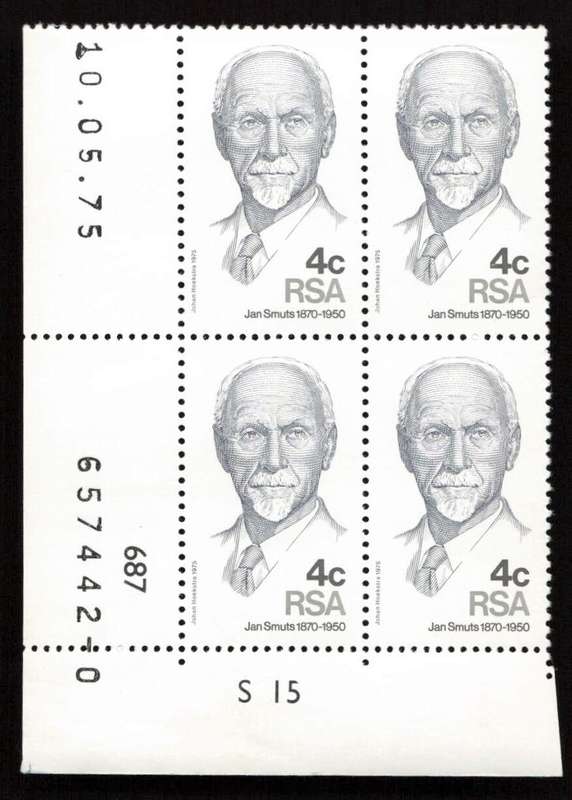 RSA 1975/05/10 105th Anniversary of Birth of Jan Smuts Control Blocks
