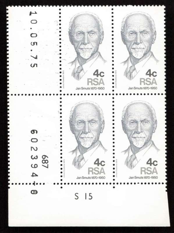 RSA 1975/05/10 105th Anniversary of Birth of Jan Smuts Control Blocks