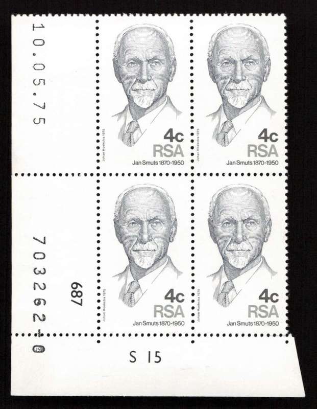 RSA 1975/05/10 105th Anniversary of Birth of Jan Smuts Control Blocks