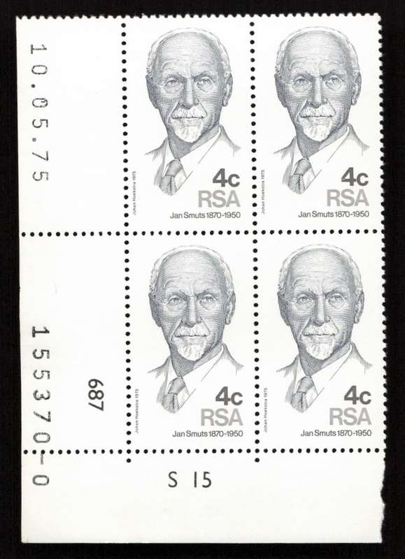 RSA 1975/05/10 105th Anniversary of Birth of Jan Smuts Control Blocks