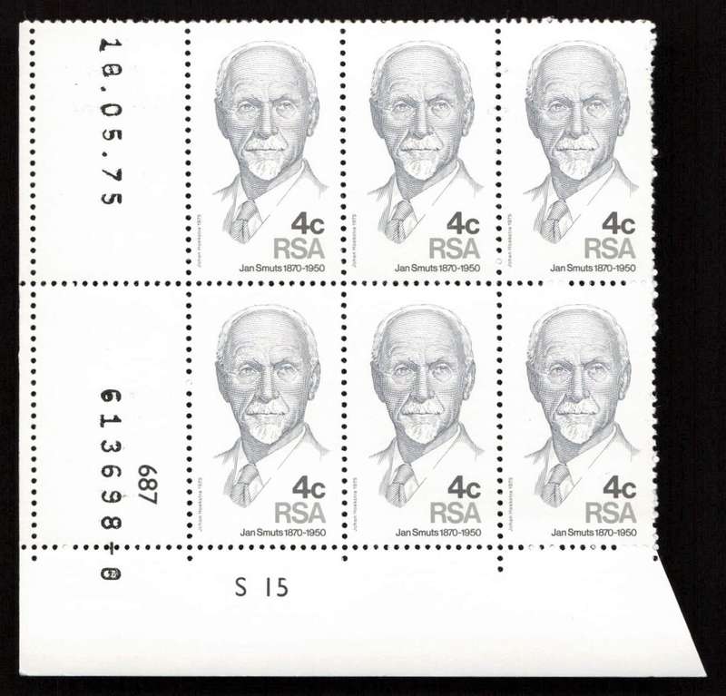 RSA 1975/05/10 105th Anniversary of Birth of Jan Smuts Control Blocks