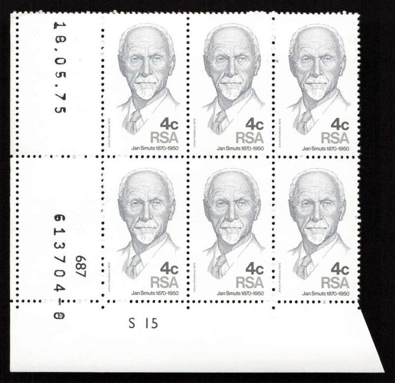 RSA 1975/05/10 105th Anniversary of Birth of Jan Smuts Control Blocks