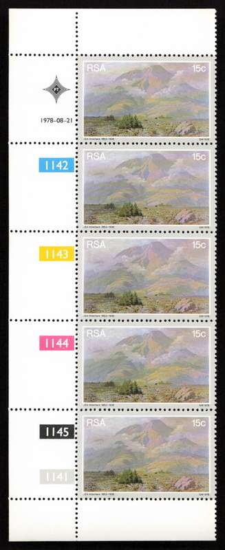 RSA 1978/08/21 Jan Ernest Abraham Volschenk Set of 4 Control Blocks
