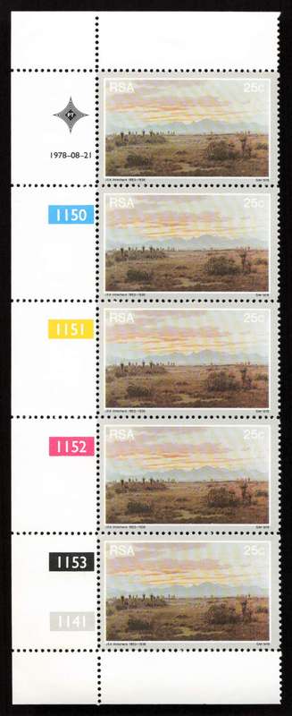 RSA 1978/08/21 Jan Ernest Abraham Volschenk Set of 4 Control Blocks