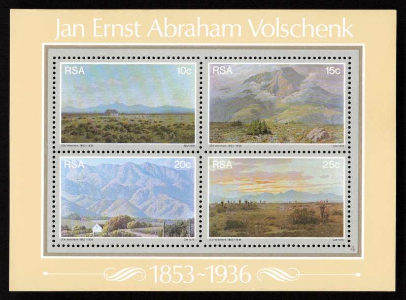 RSA 1978/08/21 Jan Ernest Abraham Volschenk Miniature Sheet