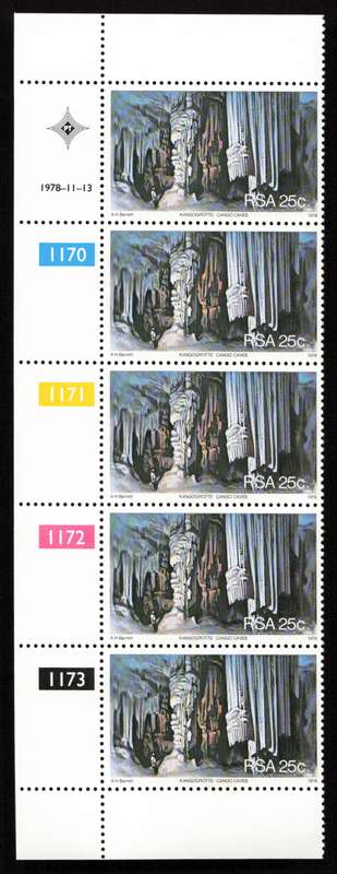 RSA 1978/11/13 Tourism in S.A. Control Blocks Set