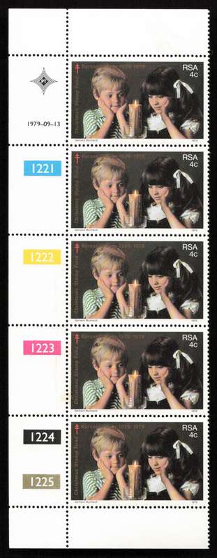 RSA 1979/09/23 50th Anniversary of the S.A. Christmas Fund 4c Cyl 1221 - 1225