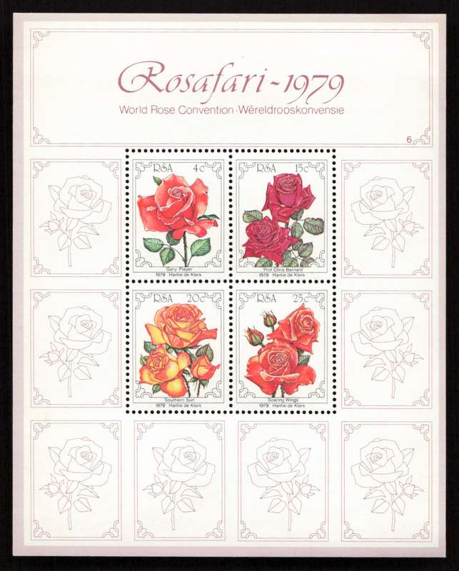 RSA 1979/10/04 Fourth World Rose Convention Miniature Sheet