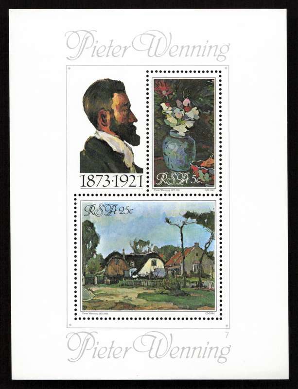 RSA 1980/05/06 Tribute to Pieter Wenning Miniature Sheet