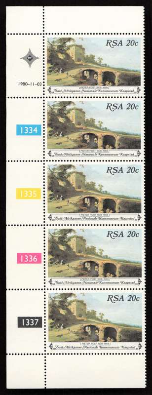 RSA 1980/11/03 National Art Gallery Cape Town Control Block Set