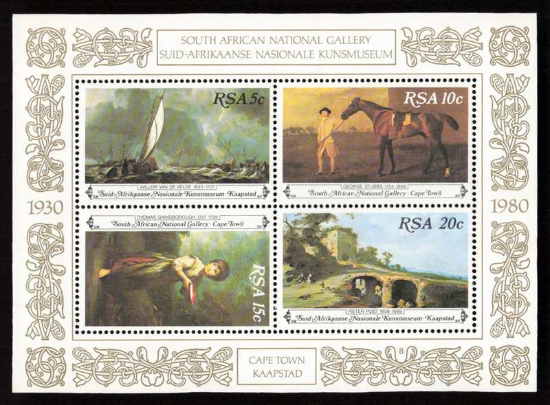 RSA 1980/11/03 National Art Gallery Cape Town Miniature Sheet