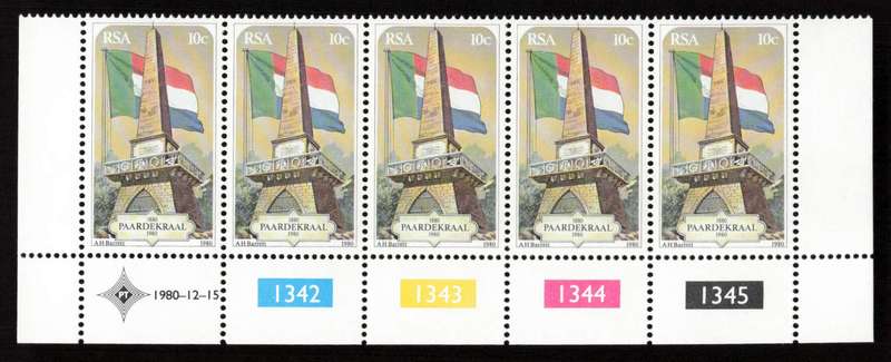 RSA 1980/12/15 Paardekraal Monument Control Block Set