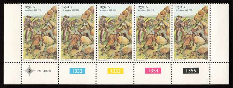 RSA 1981/02/27 Centenary of Battle of Amajuba Control Block Set