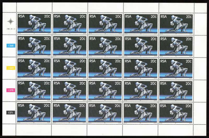RSA 1981/05/23 State Theatre Pretoria Control Block Set *Complete sheets