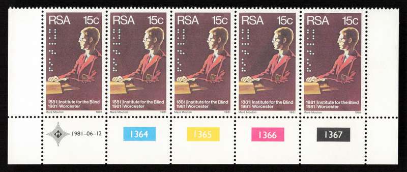 RSA 1981/06/12 Centenary of Institutes for the Deaf and Blind Control Block Set
