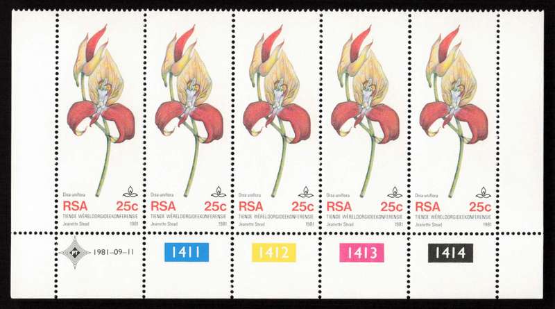 RSA 1981/09/11 Tenth World Orchid Conference Control Block Set