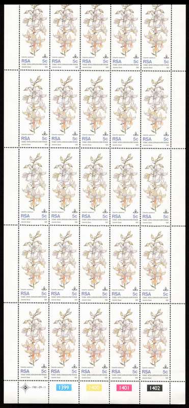 RSA 1981/09/11 Tenth World Orchid Conference Control Block Set *Complete sheets