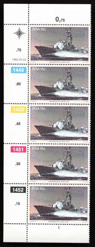 RSA 1982/04/02 Anniversary of Simonstown S. Africas Navy Base Set