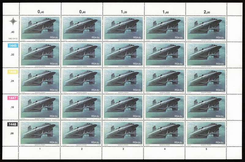 RSA 1982/04/02 Anniversary of Simonstown S. Africas Navy Base Set *Complete sheets