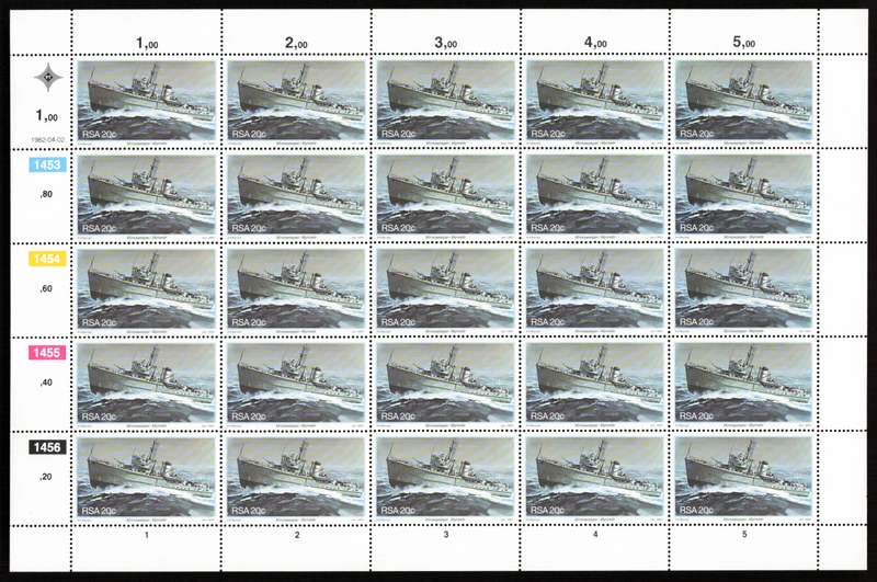 RSA 1982/04/02 Anniversary of Simonstown S. Africas Navy Base Set *Complete sheets