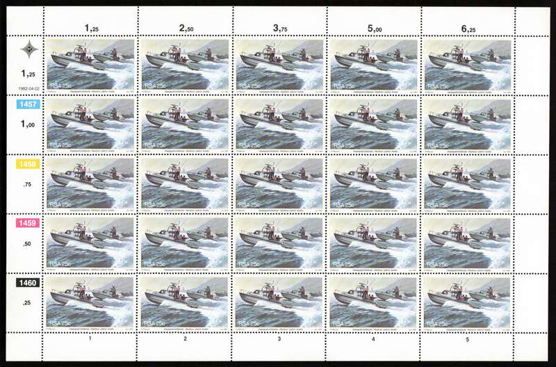 RSA 1982/04/02 Anniversary of Simonstown S. Africas Navy Base Set *Complete sheets
