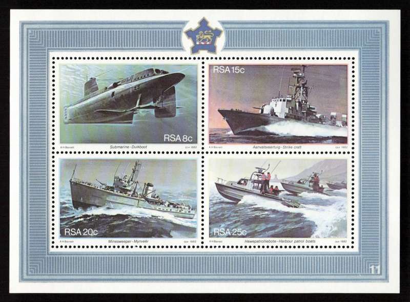 RSA 1982/04/02 Anniversary of Simonstown S. Africas Navy Base Miniature Sheet