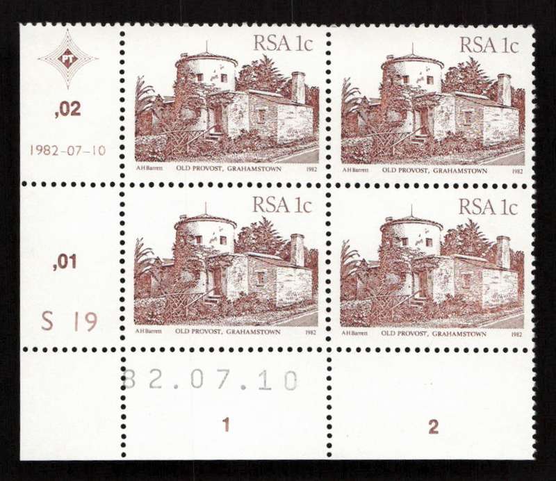 RSA 1982/07/10 4th Definitive Issue South African Architecture 1c S19
