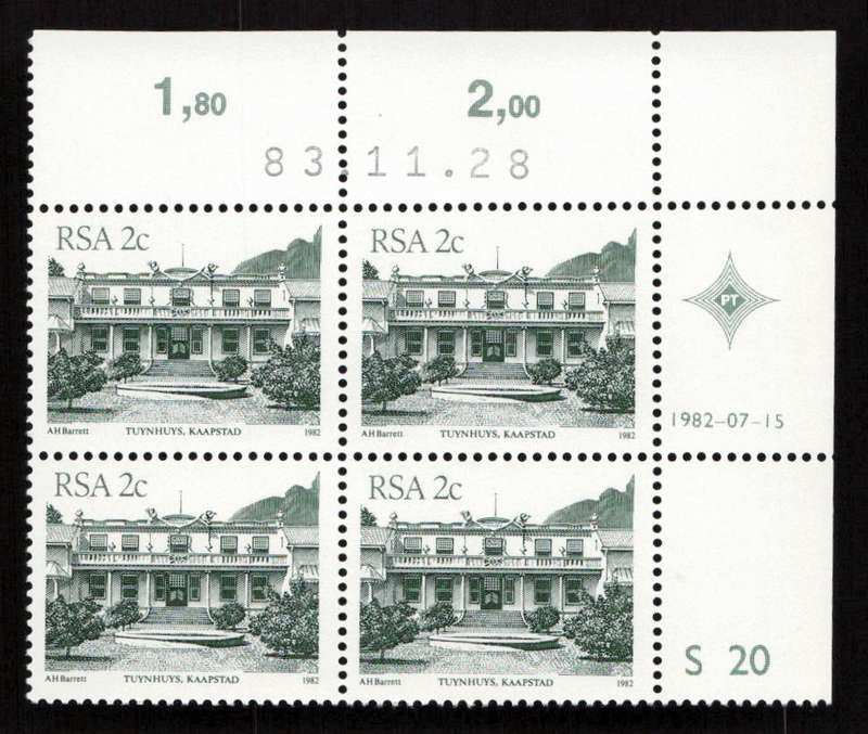 RSA 1983/11/28 4th Definitive Issue South African Architecture 2c S20