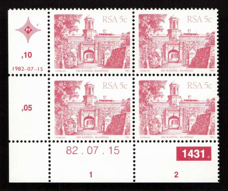 RSA 1982/07/15 4th Definitive Issue South African Architecture 5c Plate 1431