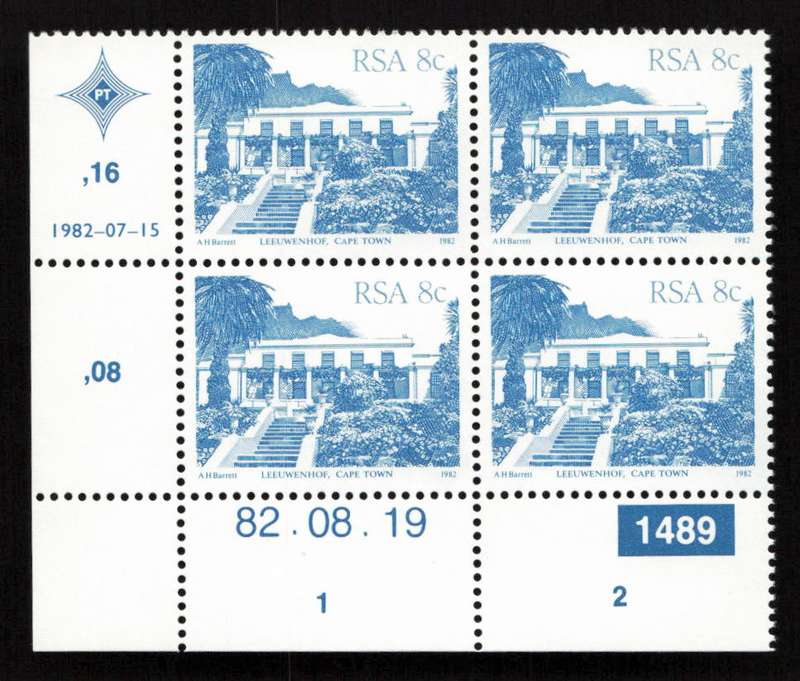 RSA 1982/08/19 4th Definitive Issue South African Architecture 8c Plate 1489