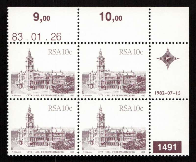 RSA 1983/01/26 4th Definitive Issue South African Architecture 10c Plate 1491