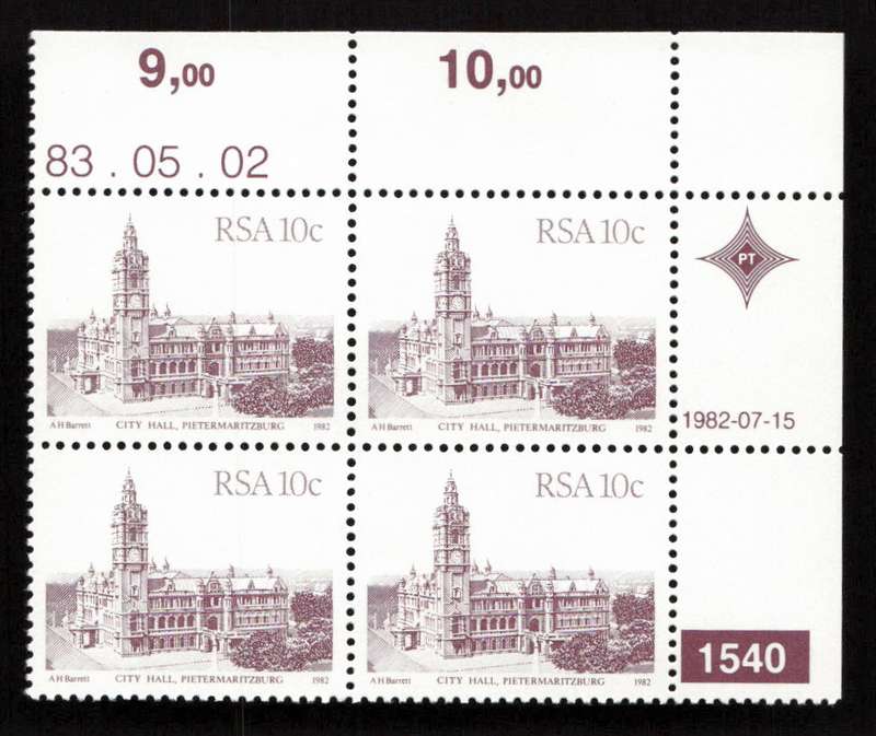RSA 1983/05/02 4th Definitive Issue South African Architecture 10c Plate 1540