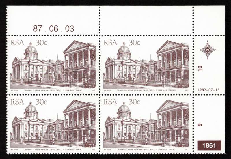 RSA 1987/06/03 4th Definitive Issue South African Architecture 30c Plate 1861