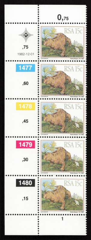 RSA 1982/12/01 Prehistoric Animals Control Blocks Set