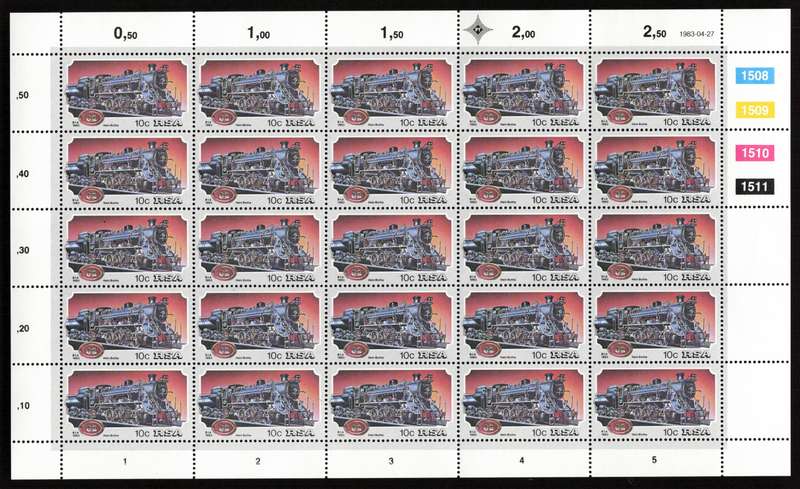 RSA 1983/04/27 Steam Locomotives Control Block Set *Complete Sheets