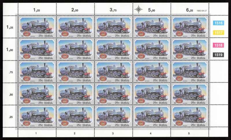 RSA 1983/04/27 Steam Locomotives Control Block Set *Complete Sheets